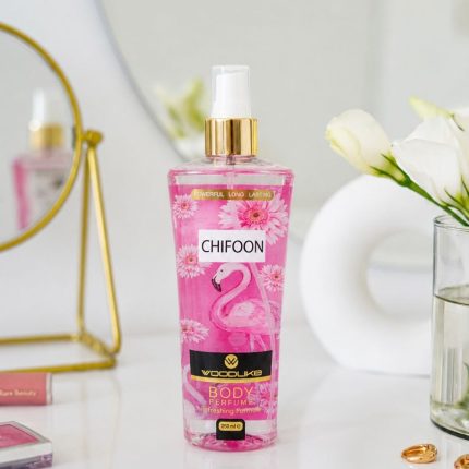 بادی اسپلش زنانه وودلایک مدل chifoon (شیفون امپر) حجم 250 میل