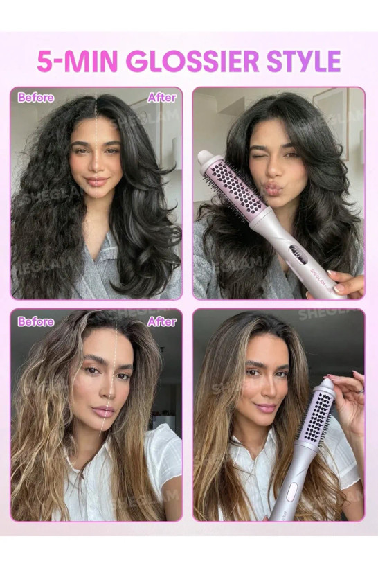 برس حرارتی بخار مو SHEGLAM Hydra Shot Steam Blowout Brush Pro | برس سشوار و حالتدهنده 4 در 1