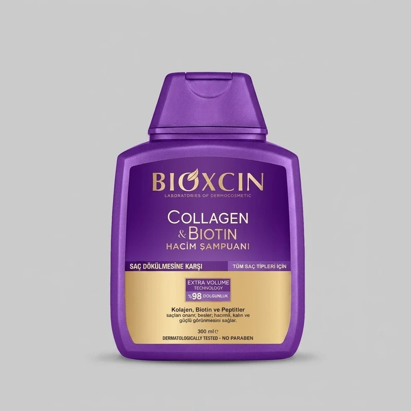 شامپو بنفش بیوکسین BIOXCIN حاوی بیوتین و کلاژن